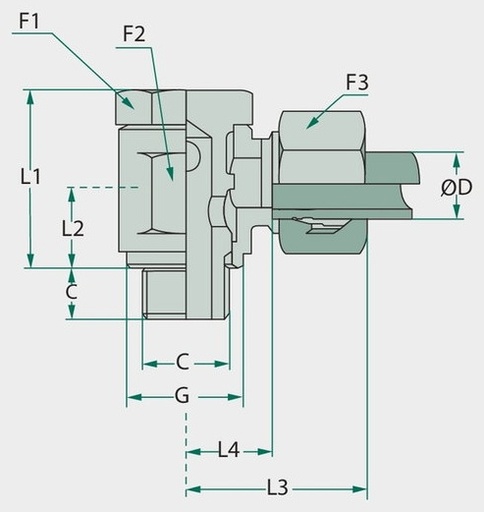 [AMAT3-211735] STAUFF SWR 08 S 1/4 - Racord pivotant