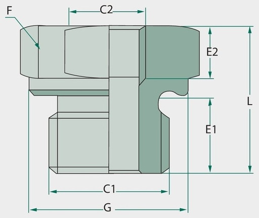 [AMAT3-211776] GA 1.1/2 M x 1/2 F-BSP L=36 - Adaptoare drepte