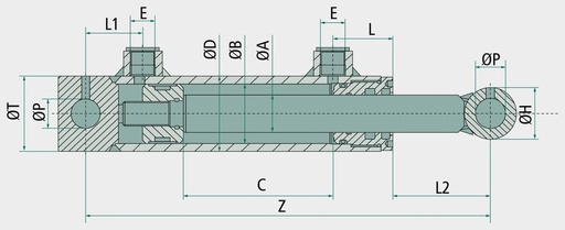 [AMAT3-212631] Contarini Cilindru DW-B-60/50x30x900 cu elemente de fixare