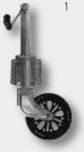 [AMAT3-213274] KNOTT Roata de sprijin Roata integral din cauciuc cu janta din plastic, zincata, cu flansa