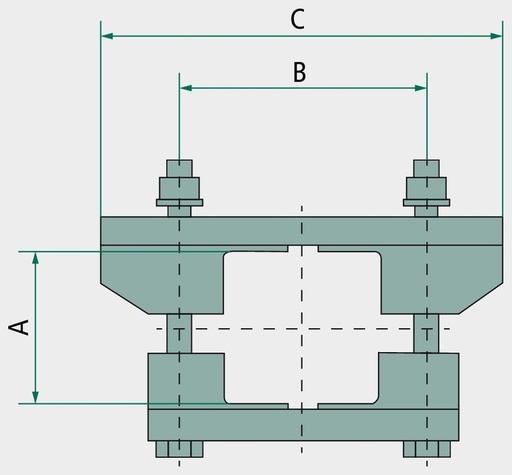 [AMAT3-213319] KNOTT Dispozitiv de prindere compl. - mit Spannbügel und Schrauben