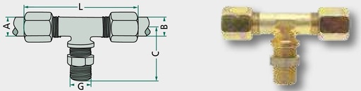 [AMAT3-213713] Conector T - Bulkhead cu piuliță de blocare dop