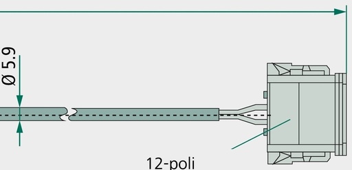 [AMAT3-213530] KNORR Bremse Cablu In-Out L1 pentru racordul la trailerul electro pneumatic (TEPM-S) pe modulul TEBS G2/G2.1 L2 individu