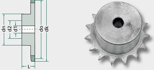 [AMAT3-215143] Roata de lant 35 mm