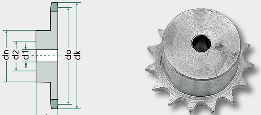 [AMAT3-215176] Roata de lant 40 mm