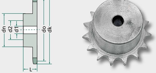 [AMAT3-215077] Roata de lant 30 mm