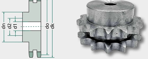 [AMAT3-215291] Roata de lant 40 mm