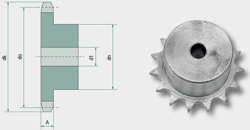 [AMAT3-215551] Roata de lant simpla ASA 60 40 mm