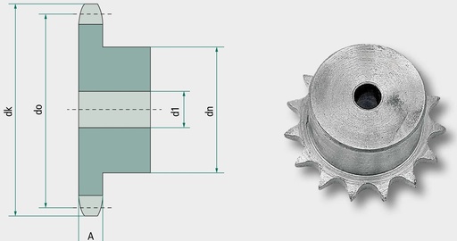 [AMAT3-215607] Roata de lant simpla ASA 120 60 mm
