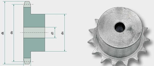 [AMAT3-215880] Roata de lant cu dinti intariti 30 mm