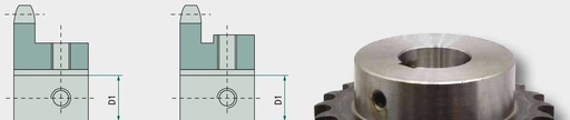 [AMAT3-215890] Roata de lant cu dinti intariti si orifi