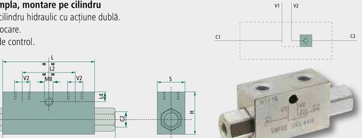 [AMAT3-217749] Oleodinamica Marchesini Supapa de retinere ESRV-EI-08 350 bar