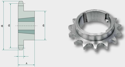 [AMAT3-216521] Roata de lant cu dinti intariti pentru b 44 mm
