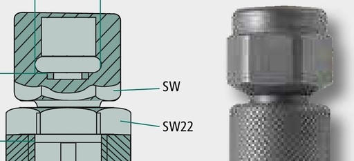 [AMAT3-217269] Hydrotechnik Cuplă de măsurare MA 1/4 NPT 41 mm