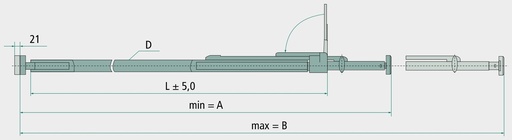 [AMAT3-216676] Bara de prindere Aluminium, mit Gummifuß