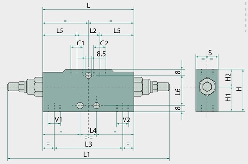 [AMAT3-217942] Oleodinamica Marchesini Supapă simplă frână de coborâre 1” BSP 350 bar