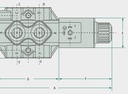 Walvoil Supapa control, 6/2 căi SWV-E-06-12V 200 bar
