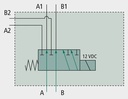 Supapa de baza, 6/2 căi, SWV-E06-AK-12V 179 x 57 x 75 mm