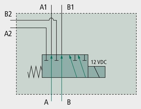 [AMAT3-218315] Supapa de baza, 6/2 căi, SWV-E06-AK-12V 179 x 57 x 75 mm