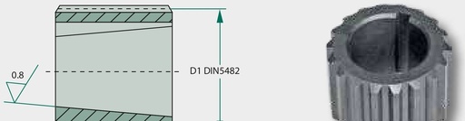 [AMAT3-218329] Manșon de cuplare GR2, 28x25, Z=15 - DIN 5482B 28x25, con Bosch