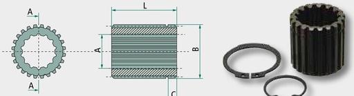 [AMAT3-218345] Cuplaj Bucsa 40x36 x 16/32"DP,T15 40 mm