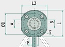Oleodinamica Marchesini Supapă cu 6 căi 1/2 "BSP 300 bar