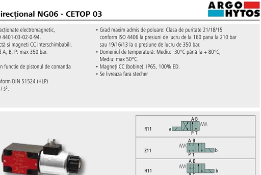 [AMAT3-218779] ARGO HYTOS NG06-4/2 Supapă direcțională-R11 24V