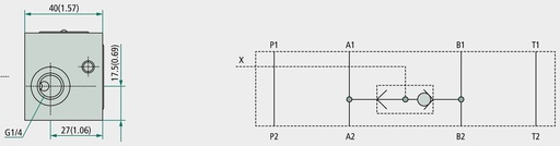 [AMAT3-218809] ARGO HYTOS Supapa reglare debit NG06 Supapa AB Rückschlagventil in A und B