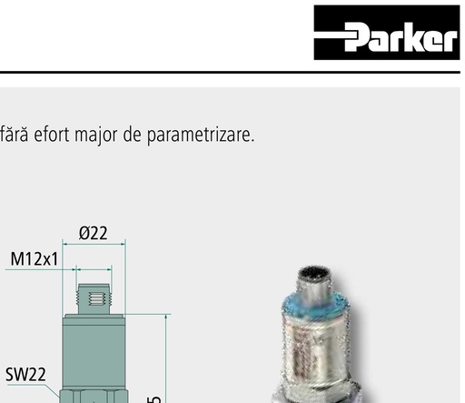 [AMAT3-218935] Parker Senzor de presiune CAN-BUS de la -1 pana la 16 bar - Adaptor G1 / 4 "la M16 x 2 - inclus