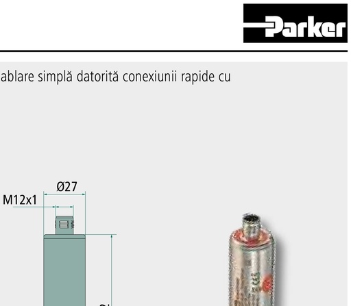 [AMAT3-218944] Parker Senzor de presiune si temperatură CAN-BU M16 x 2