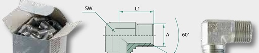[AMAT3-220746] WA 3/4 M-BSP x 3/4 M-BSP U.V.5 - Winkel Adapter