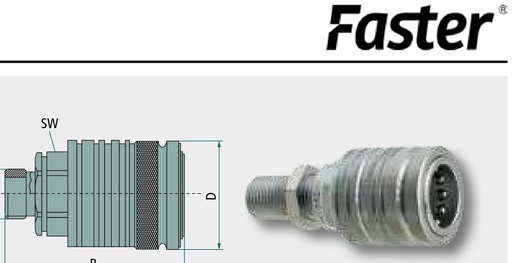 [AMAT3-219652] Faster Mufa 13/16" ORFS perete despartitor - Mufa FASTER