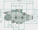 Walvoil Distribuitoare hidraulice SD4-1(KG3-120)-38L 4/3-Wege, 1 x einfachwirkend (A geschlossen / Federrückstellung)