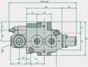 Walvoil Distribuitoare hidraulice SD4-1(KG3-120) 4/3-Wege, 1 x doppeltwirkend (A-B geschlossen / Federrückstellung)
