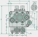 Walvoil Distribuitor hidraulic SD5-1-P-18L-AET Walvoil 4/3-Wege, 1 x doppeltwirkend (A-B geschlossen / Federrückstellung