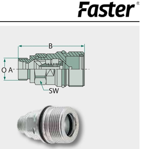[AMAT3-219784] Faster CVV 24 112 GAS FV - Cupla filetanta FASTER