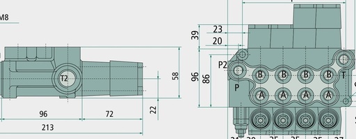 [AMAT3-220588] BLB Distribuitor hidraulic BM40/4GU(4x)MOA1T - 4 leviere