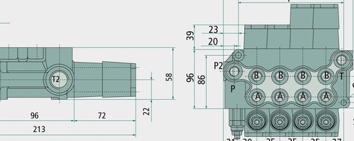 [AMAT3-220590] BLB Distribuitor hidraulic BM 40/5 GU-(5x) MO-A1-T - 5 levier
