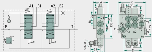 [AMAT3-221377] Supapă Z80 2x DW (A-B) - Mecanism ghidaj presiune: nu este instalat