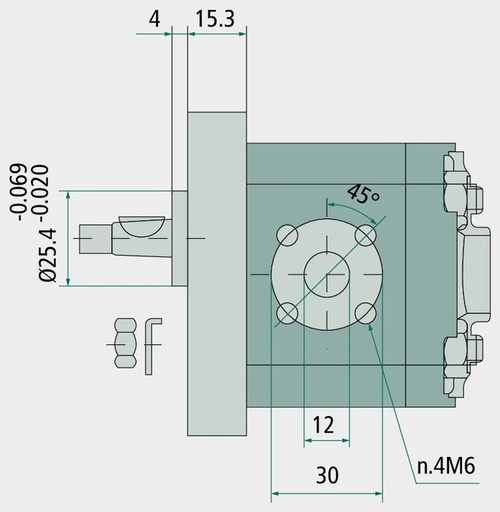 [AMAT3-221416] GR-1 Pompa 3,2cc stanga EU 1:8 210 bar