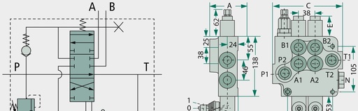[AMAT3-221029] Valva Z80 1xDW 4/3 căi, 1 x dublu efect (A-B inchis / resetare cu arc)