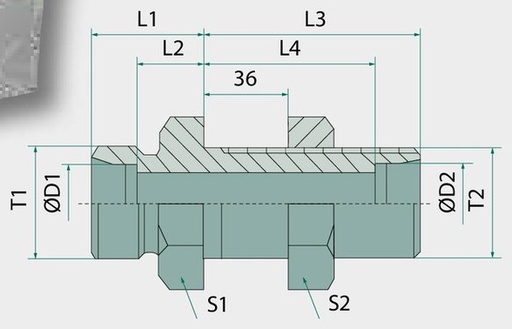 [AMAT3-222684] X-GSV 08 S - ohne Überwurfmutter und Schneidring