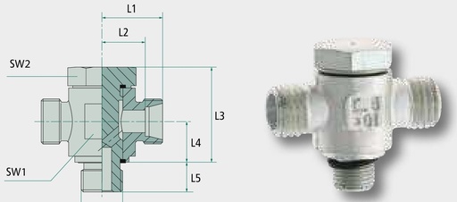 [AMAT3-222821] X-TEE-R 25 S-1 - ohne Überwurfmutter und Schneidring