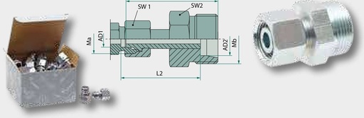 [AMAT3-222183] X-KORV 42 L / 38 S DKO - ohne Überwurfmutter und Schneidring