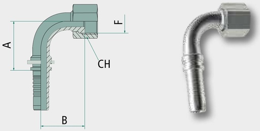 [AMAT3-223713] PN 16 DKORFS 1,3/16 90° - Dry Fit