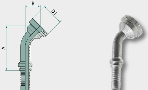 [AMAT3-223800] PN 38 SFS 1 1/2" 45° - Dry Fit