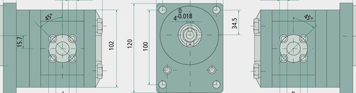 [AMAT3-224065] Pompa Gr-2 4cc dreapta DE 1: 5 lagar aux 270 bar