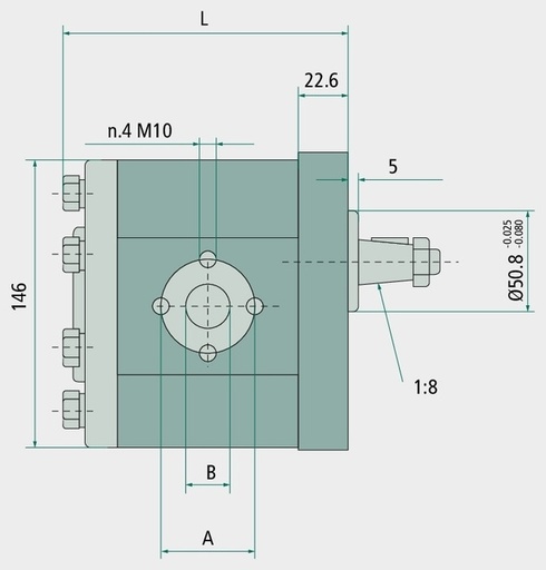 [AMAT3-224077] GR-3 Motor cu roti dintate 42cc EU 1:8 250 bar