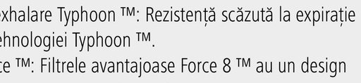 [AMAT3-184155] Semi masca Force 8 Force 8 ™ semi mască cu Typhoon ™ cu supapă fără filtru Masca dublă cu filtru Force 8 ™ cu supapă de 