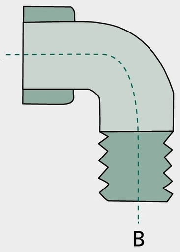 [AMAT3-184271] ARAG Conector pentru furtun curbat PP